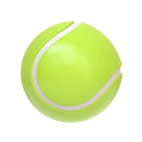 Tennis Bal Geïsoleerd Witte Achtergrond Icoon Teken Symbool Cartoon Minimale — Stockfoto