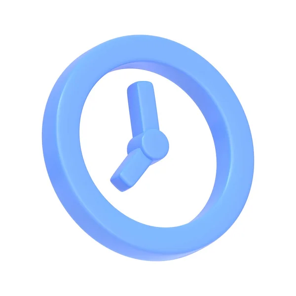 Ícone Relógio Isolado Fundo Branco Ícone Sinal Símbolo Desenhos Animados — Fotografia de Stock