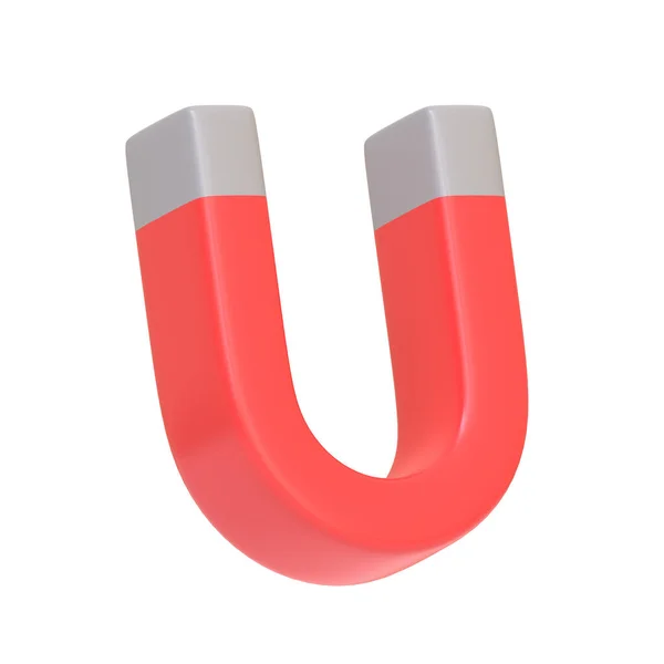 Magnet Isolated White Background Icon Sign Symbol Cartoon Minimal Style — Stock Photo, Image
