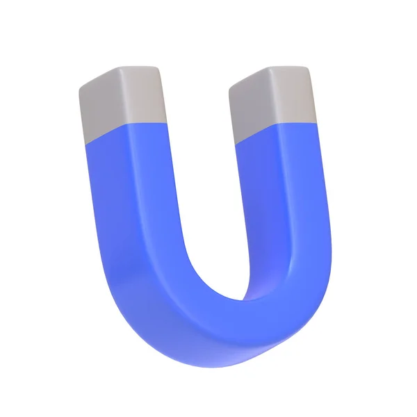 Magnet Isolated White Background Icon Sign Symbol Cartoon Minimal Style — Stock Photo, Image