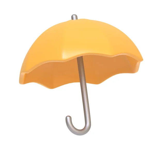 Paraguas Amarillo Aislado Sobre Fondo Blanco Icono Signo Símbolo Estilo — Foto de Stock
