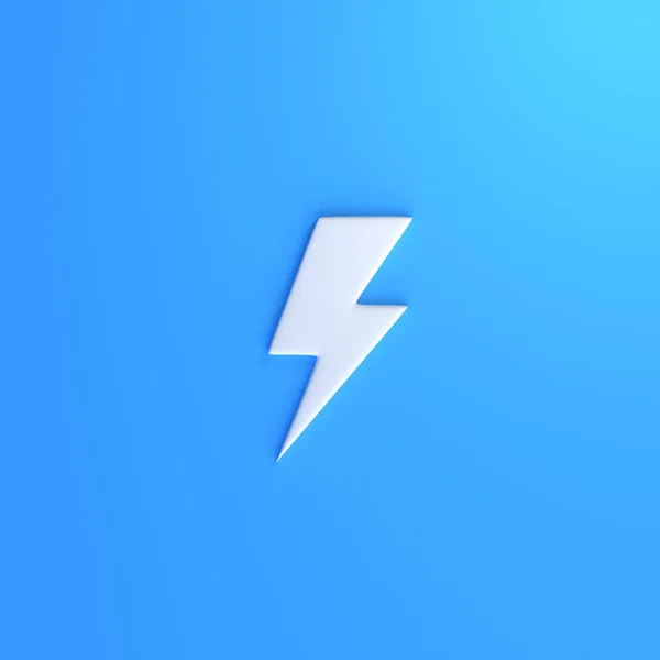 Weißes Blitz Symbol Auf Blauem Hintergrund Flash Symbol Laden Sie — Stockfoto