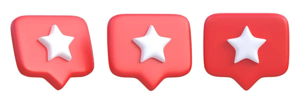 Conjunto Estrellas Icono Burbuja Del Habla Aisladas Sobre Fondo Blanco —  Fotos de Stock