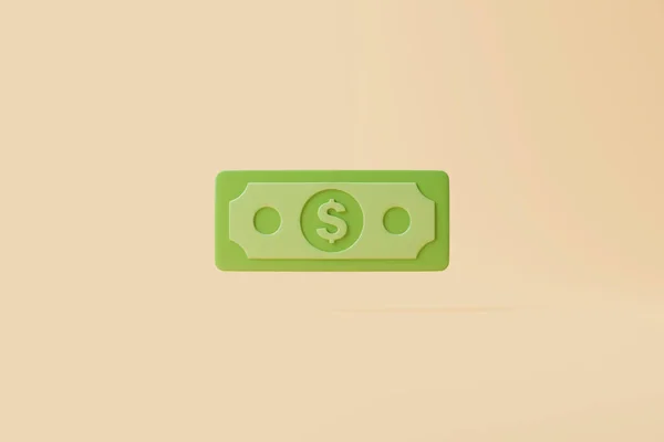 Simple Dólar Estadounidense Sobre Fondo Beige Efectivo Dinero Concepto Pago — Foto de Stock