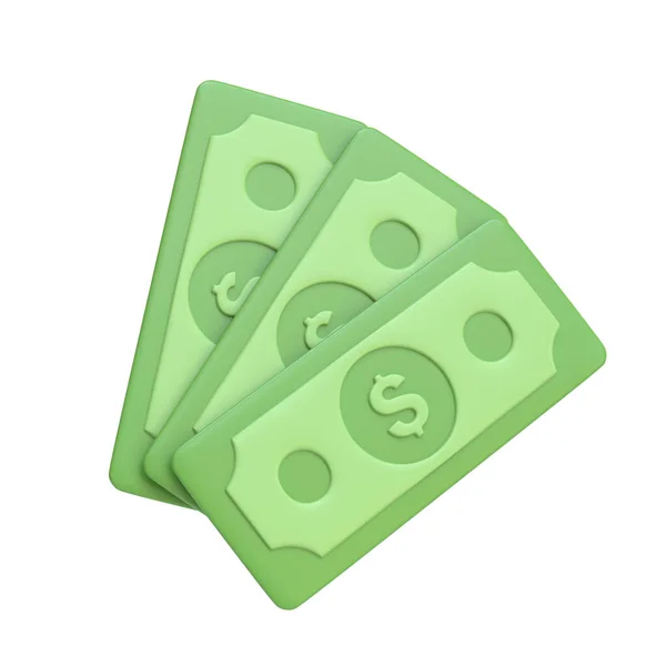 Πράσινο Εικονίδιο Δολάριο Χαρτί Απομονώνονται Λευκό Φόντο Χρήματα Και Πληρωμές — Φωτογραφία Αρχείου