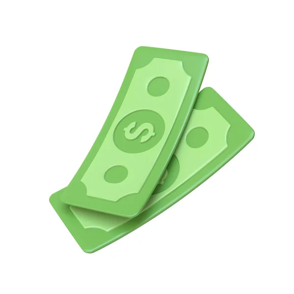 Icono Billetes Papel Verde Aislado Sobre Fondo Blanco Dinero Concepto —  Fotos de Stock