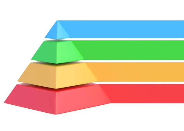 Инфографика Пирамидальных Стрелок Диаграмма Представление Треугольного Графика Пирамида Маслоу Разрезана — стоковое фото