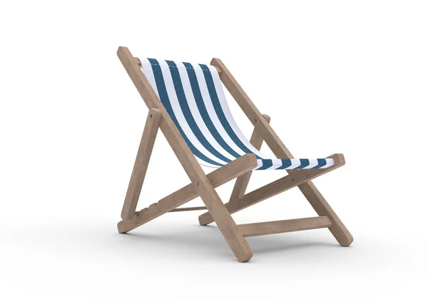 Beach Chair Isolated White Background Rendering Illustration — Stock Photo, Image