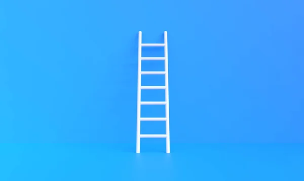 Arka Planda Mavi Bir Merdiven Liderlik Yaratıcı Kavramdır Görüntüleme — Stok fotoğraf