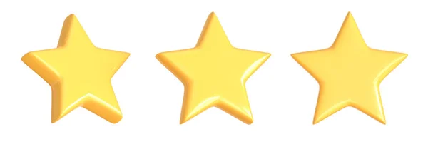 Minimal Star Symbol Isolated White Background Rating Stars Icon Review — Stock Photo, Image