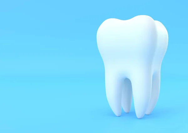 Стоматологическая Модель Премоляра Синем Фоне Концепция Стоматологического Обследования Зубов Здоровья — стоковое фото