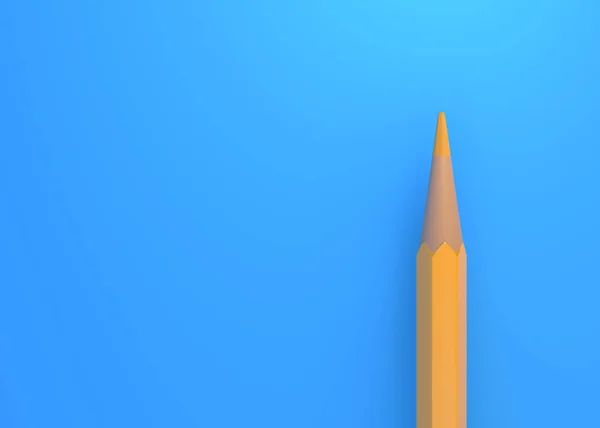 Minimalistyczny Szablon Przestrzenią Kopiowania Bliska Makro Zdjęcie Żółtego Ołówka Odizolowane — Zdjęcie stockowe