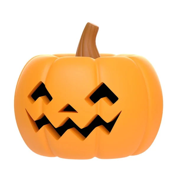 Calabaza Jack Lantern Aislada Sobre Fondo Blanco Feliz Concepto Halloween —  Fotos de Stock