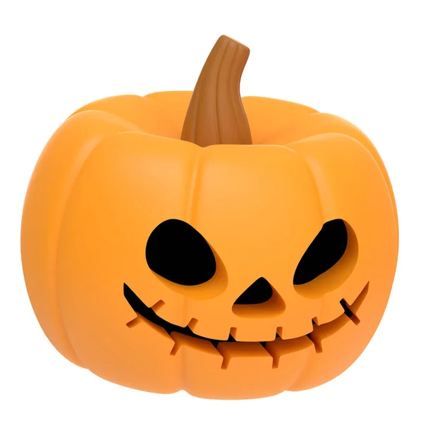 Jack Lantern Kürbis Isoliert Auf Weißem Hintergrund Happy Halloween Konzept — Stockfoto