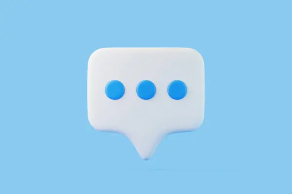Sprechblase Auf Blauem Hintergrund Chat Icon Gesetzt Chatbox Nachrichtenbox Darstellung — Stockfoto