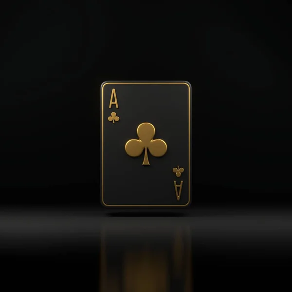 Hraní Karet Černém Pozadí Křížové Eso Kasinové Karty Blackjack Poker — Stock fotografie