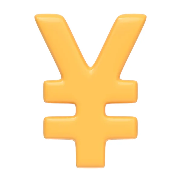 Yen Znamení Izolované Bílém Pozadí Ikona Znak Symbol Kreslený Minimální — Stock fotografie
