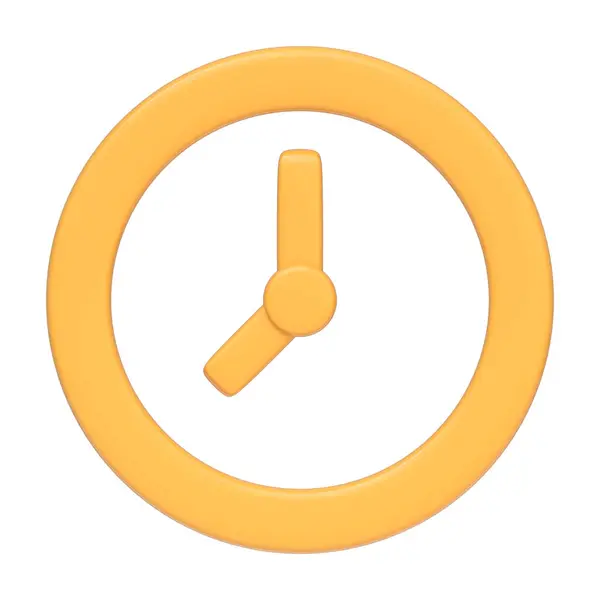Icono Reloj Amarillo Aislado Sobre Fondo Blanco Icono Signo Símbolo —  Fotos de Stock