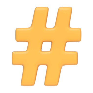 Beyaz arkaplanda izole edilmiş sarı etiket sembolü. 3 boyutlu simge, imza ve sembol. Çizgi film tarzı asgari. Ön manzara. 3 Boyutlu Resim Çizimi