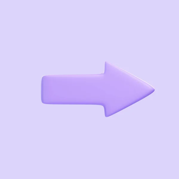 Purple Arrow Icon Isolated Purple Background Icon Sign Symbol Cartoon — Stock Photo, Image