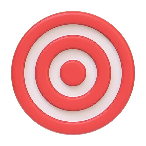 Doelwit Met Rode Witte Concentrische Cirkels Die Doelen Focus Nauwkeurigheid — Stockfoto