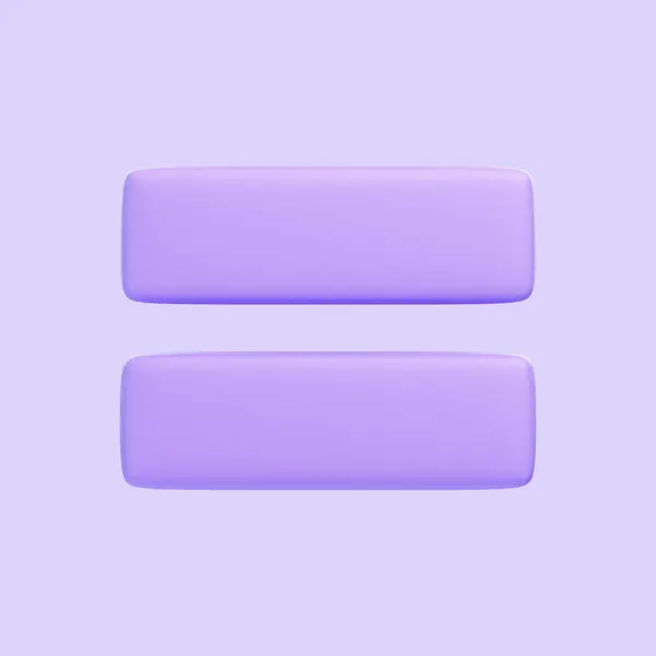 Púrpura Igual Signo Aislado Sobre Fondo Púrpura Icono Signo Símbolo — Foto de Stock