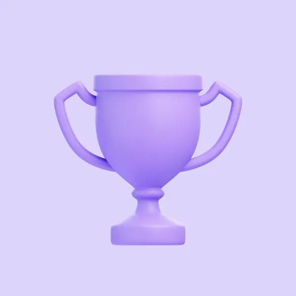 Purple Trophy Uniform Lilac Backdrop Embodying Achievement Success Icon Sign — Stock Photo, Image