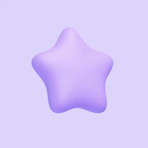 Forma Estrella Púrpura Minimalista Con Bordes Suaves Sobre Fondo Monocromático — Foto de Stock