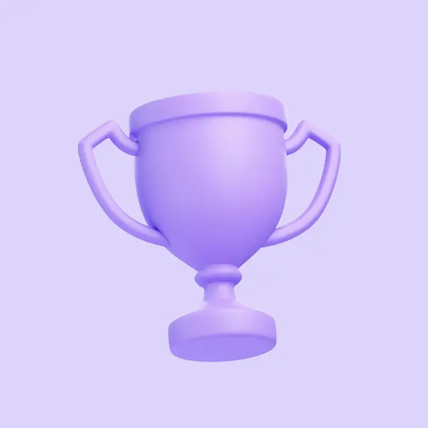 Purple Trophy Uniform Lilac Backdrop Embodying Achievement Success Icon Sign — Stock Photo, Image