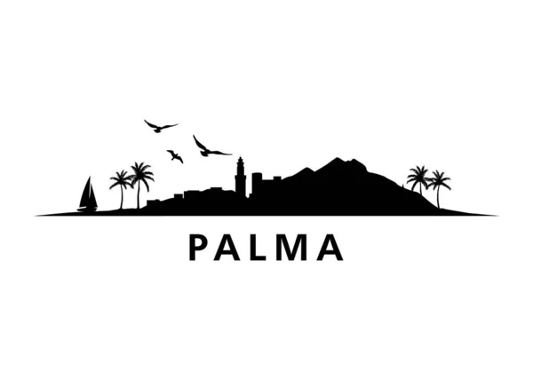 Palma Mallorca Ισπανική Νήσος Στην Ευρώπη — Διανυσματικό Αρχείο