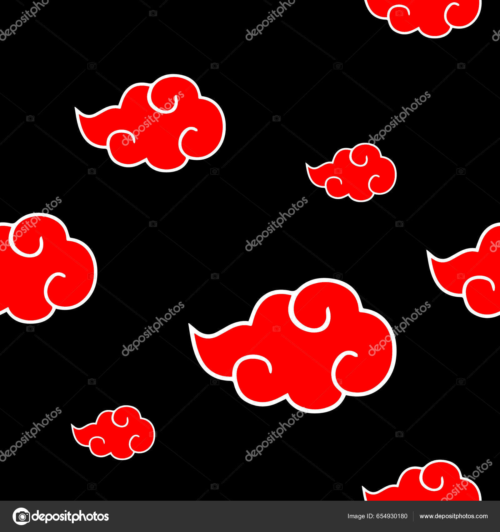 Nuvens Japonesas Sem Costura Padrão Inspirado Anime Manga Gráfico Vetorial  imagem vetorial de marekdubienski@yahoo.co.uk© 654930180