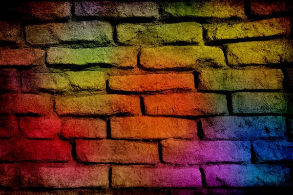 彩色砖墙背景 — 图库照片