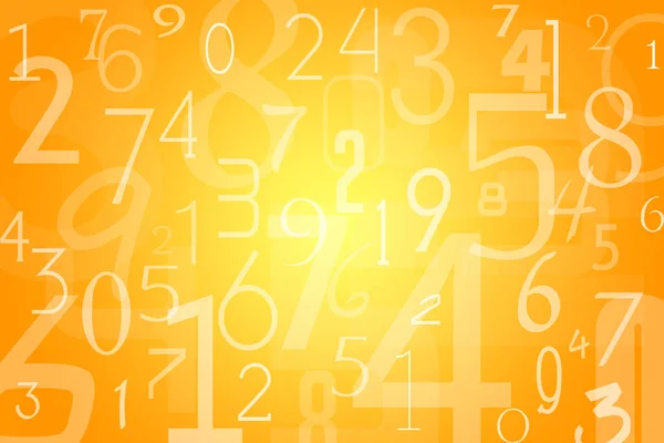 Abstract Yellow Background Numbers — Stock Photo, Image