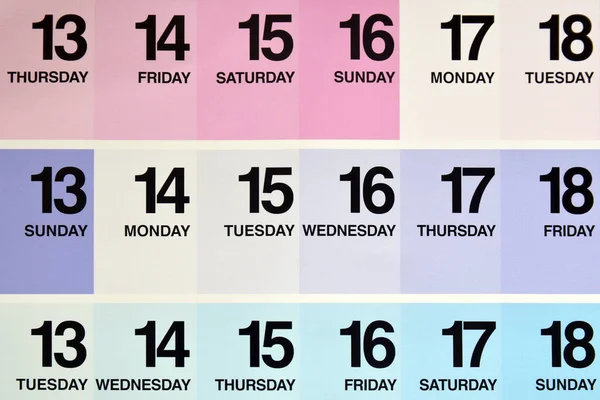 Papper Kalender Sida Med Datum — Stockfoto