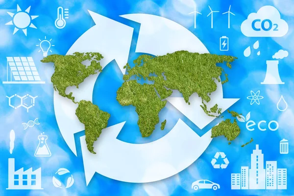 Eco Amigável Sinal Reciclagem — Fotografia de Stock