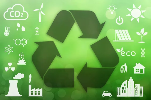 Ekologiczny Znak Recyklingu — Zdjęcie stockowe