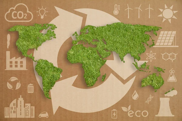Miljøvennlig Resirkuleringsskilt – stockfoto