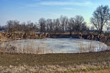Arkasında nehir olan güzel bir manzara.