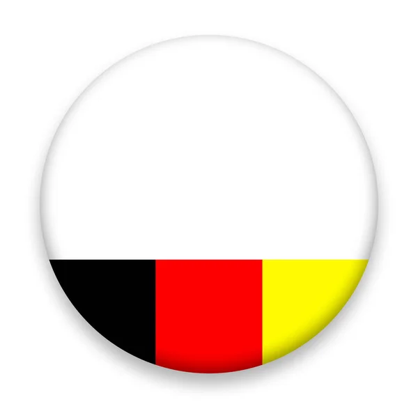 Germany Flag Button White Background — 스톡 사진
