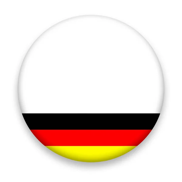Кнопка Флага Германии Белом Фоне — стоковое фото