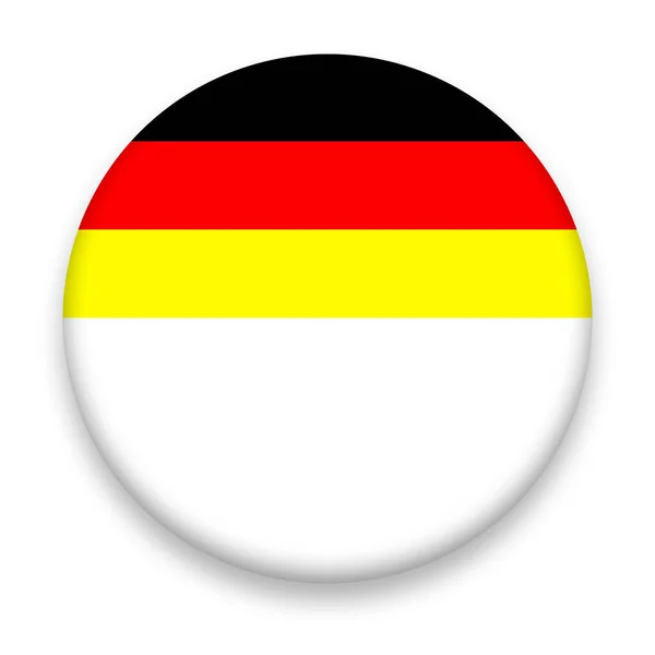 Кнопка Флага Германии Белом Фоне — стоковое фото