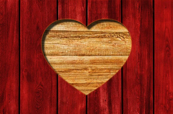 Heart Shape Wooden Background — Stock Photo, Image