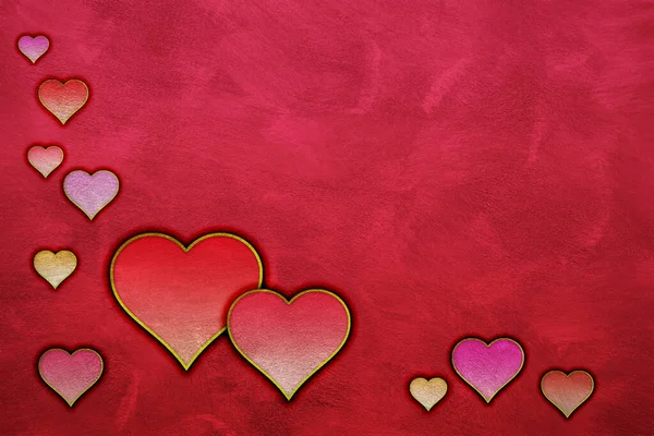 Valentinstag Hintergrund Mit Herzen — Stockfoto