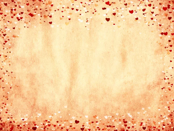 Abstrakte Aquarell Hintergrund Mit Roten Herzen — Stockfoto