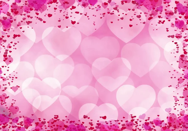 Valentijnsdag Achtergrond Met Harten — Stockfoto