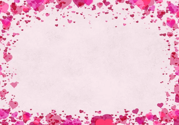 Valentine Day Background Pink Red Hearts — Stock Photo, Image
