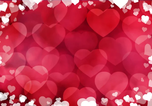 Valentijnsdag Achtergrond Met Harten — Stockfoto