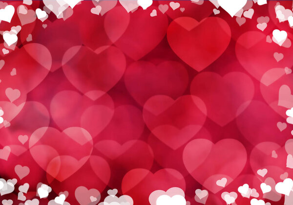 Fondo Del Día San Valentín Con Corazones — Foto de Stock