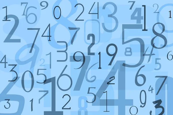 Abstract Blue Paper Background Numbers — Stock Photo, Image