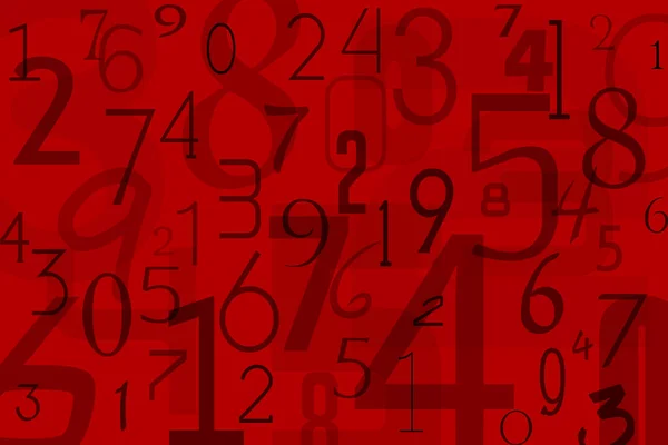 Fondo Abstracto Papel Rojo Con Números —  Fotos de Stock